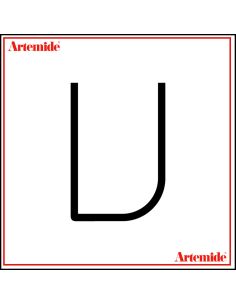 Artemide Alphabet Of Light Lampada Da Parete 'V' Uppercase E Solo Supporto