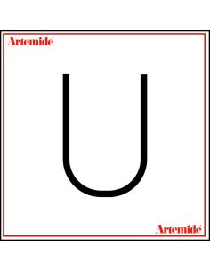 Artemide Alphabet Of Light Lampada Da Parete 'U' Uppercase E Solo Supporto