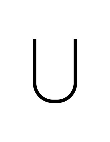 Artemide Alphabet Of Light Lampada Da Parete 'U' Uppercase