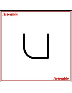 Artemide Alphabet Of Light Lampada Da Parete 'U' Lowercase E Solo Supporto