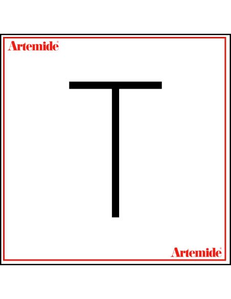 Artemide Alphabet Of Light Lampada Da Parete 'T' Uppercase E Solo Supporto