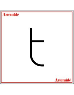 Artemide Alphabet Of Light Lampada Da Parete 'T' Lowercase E Solo Supporto