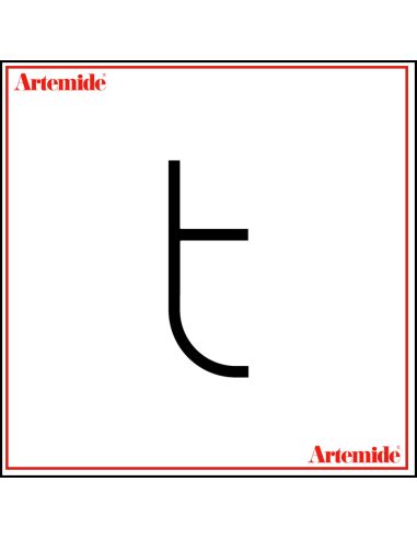 Artemide Alphabet Of Light Lampada Da Parete 'T' Lowercase E Solo Supporto