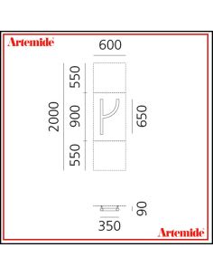Artemide Alphabet Of Light Lampada Da Parete 'R' Lowercase E Solo Supporto 2