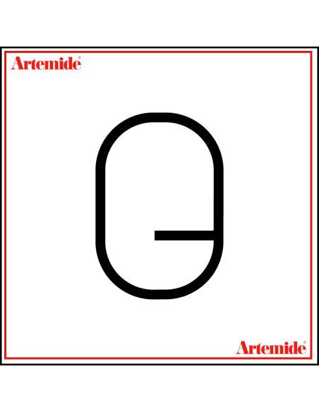 Artemide Alphabet Of Light Lampada Da Parete 'Q' Uppercase E Solo Supporto