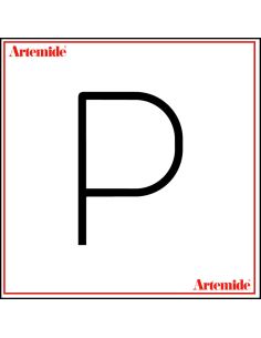 Artemide Alphabet Of Light Lampada Da Parete 'P' Uppercase E Solo Supporto