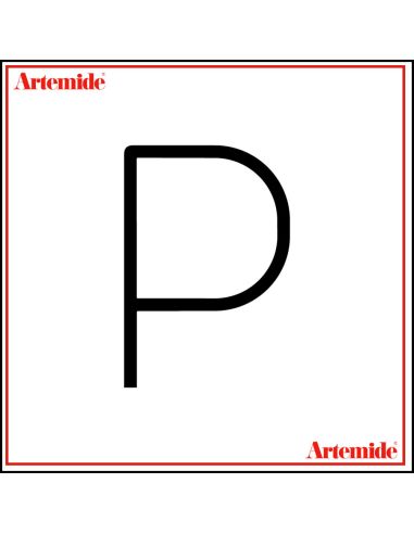 Artemide Alphabet Of Light Lampada Da Parete 'P' Uppercase E Solo Supporto