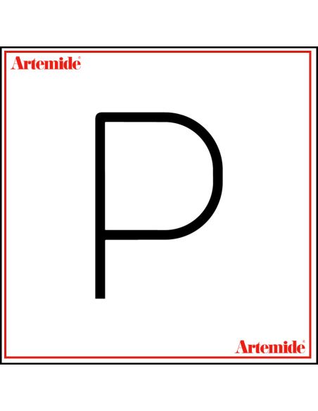 Artemide Alphabet Of Light Lampada Da Parete 'P' Uppercase E Solo Supporto