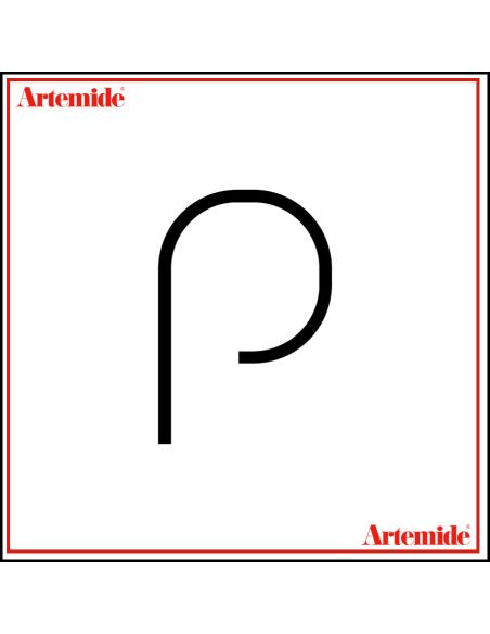 Artemide Alphabet Of Light Lampada Da Parete 'P' Lowercase E Solo Supporto