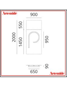 Artemide Alphabet Of Light Lampada Da Parete 'P' Lowercase E Solo Supporto 2