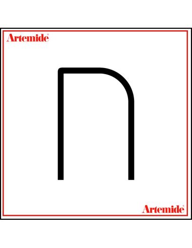 Artemide Alphabet Of Light Lampada Da Parete 'N' Uppercase E Solo Supporto