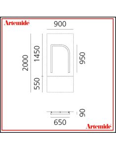 Artemide Alphabet Of Light Lampada Da Parete 'N' Uppercase E Solo Supporto 2
