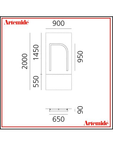 Artemide Alphabet Of Light Lampada Da Parete 'N' Uppercase E Solo Supporto