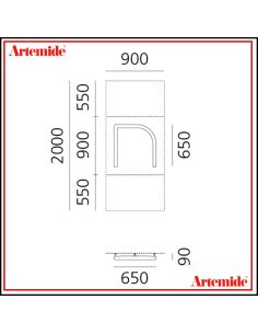 Artemide Alphabet Of Light Lampada Da Parete 'N' Lowercase E Solo Supporto 2