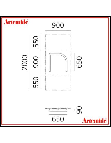 Artemide Alphabet Of Light Lampada Da Parete 'N' Lowercase E Solo Supporto