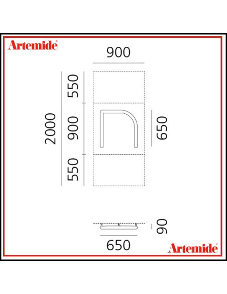 Artemide Alphabet Of Light Lampada Da Parete 'N' Lowercase E Solo Supporto