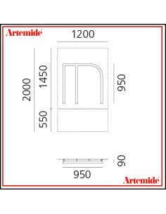 Artemide Alphabet Of Light Lampada Da Parete 'M' Uppercase E Solo Supporto 2