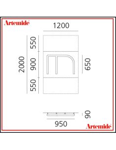 Artemide Alphabet Of Light Lampada Da Parete 'M' Lowercase E Solo Supporto 2