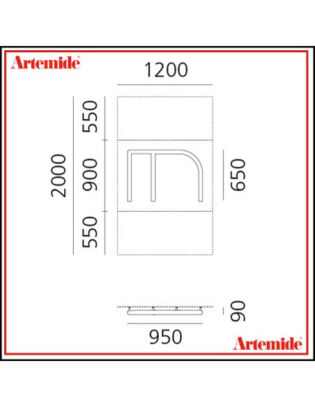 Artemide Alphabet Of Light Lampada Da Parete 'M' Lowercase E Solo Supporto