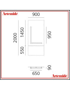 Artemide Alphabet Of Light Lampada Da Parete 'L' Uppercase E Solo Supporto 2